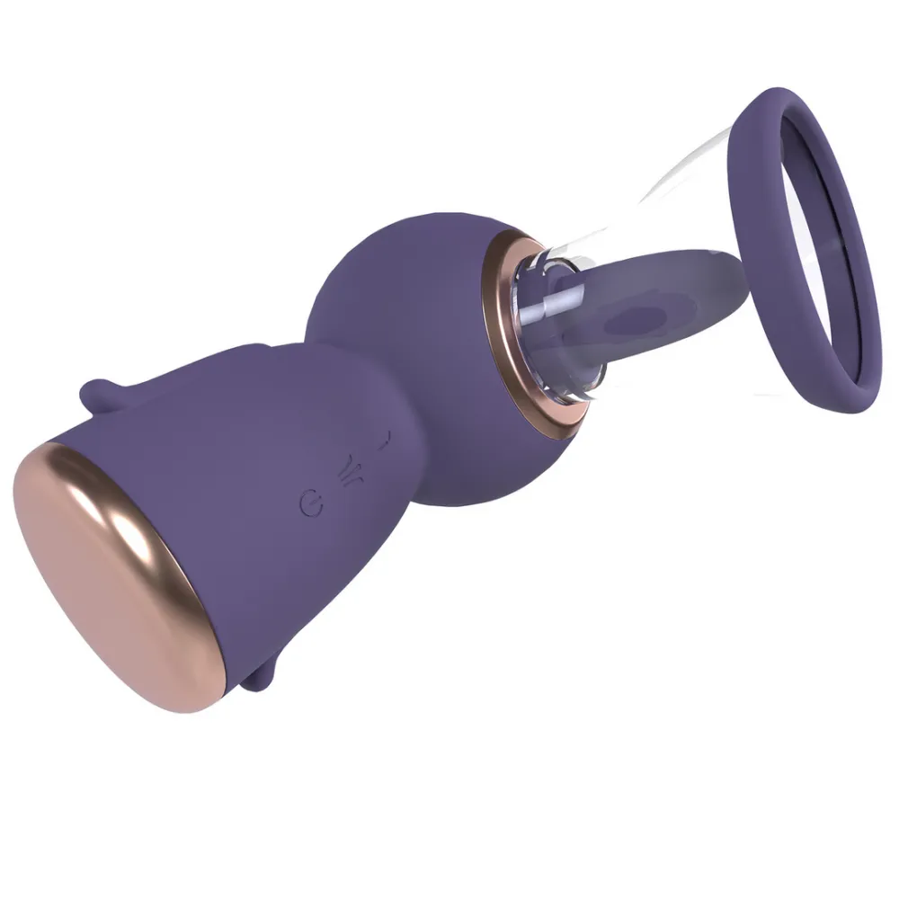 Exquisite - Oplaadbare Vulva en Borst Pomp - Paars