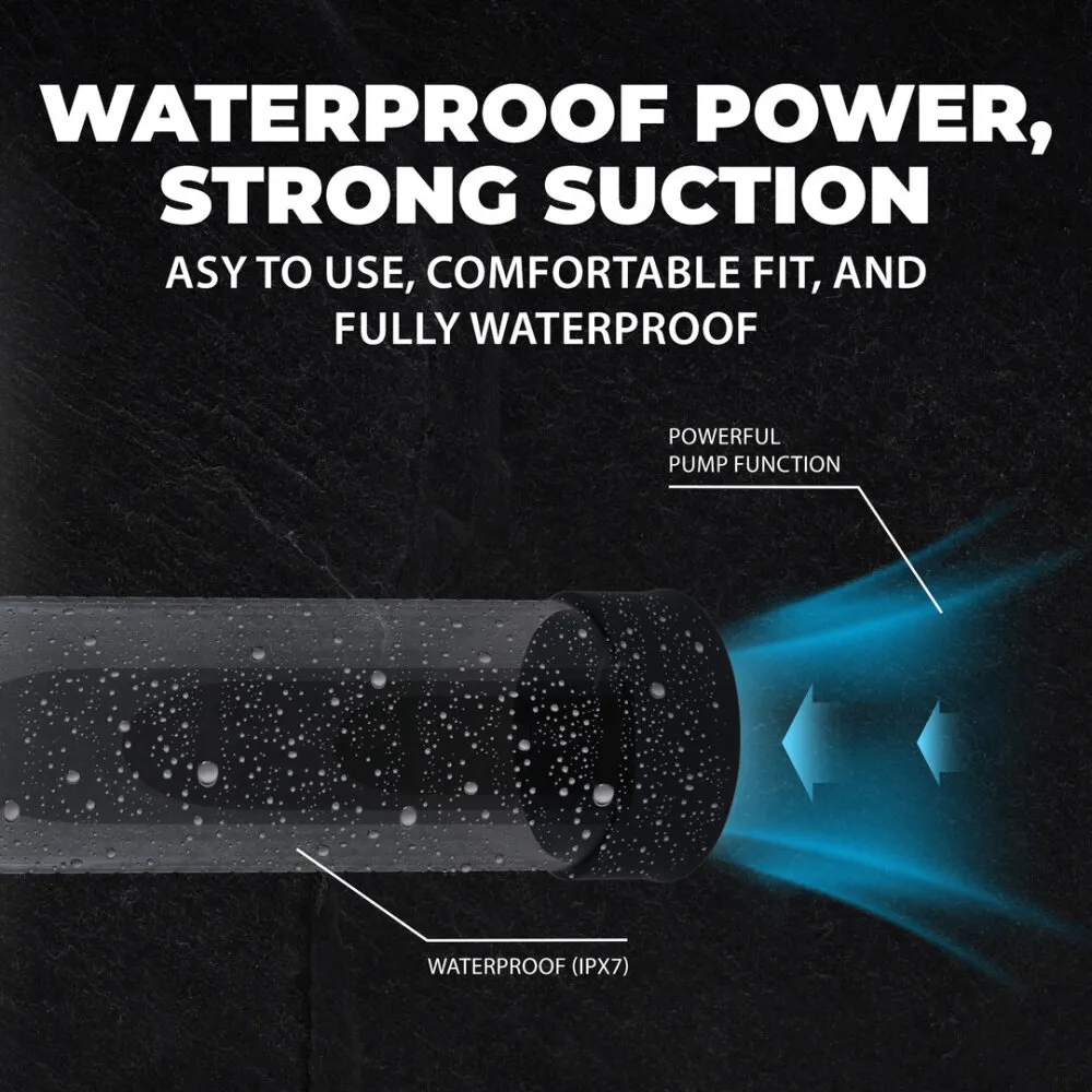 MegaLift - Automatische Waterdichte Penis Pomp - Zwart