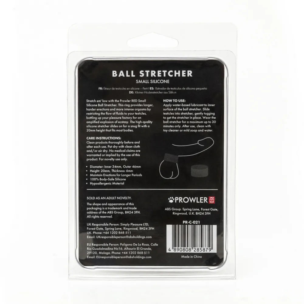 Silicone Ball Stretcher - Klein - Zwart