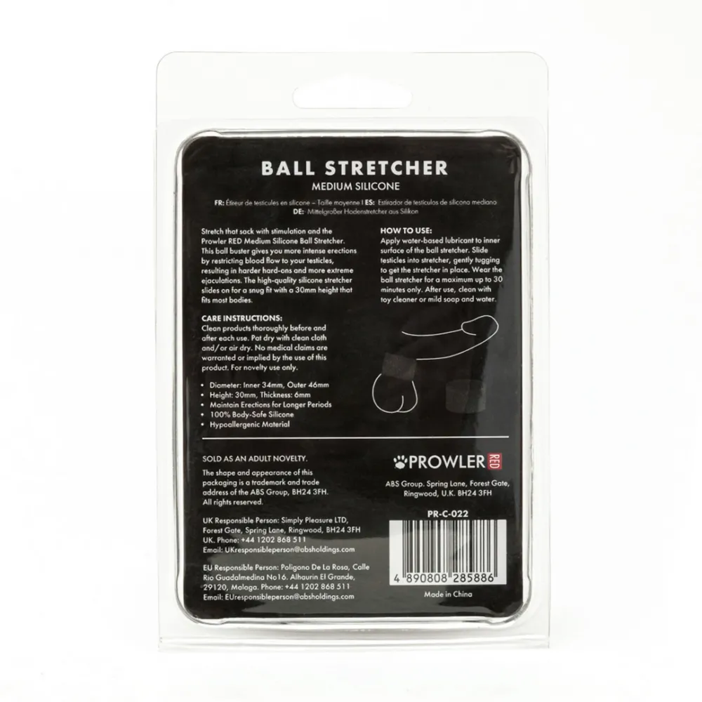 Silicone Ball Stretcher - Medium - Zwart
