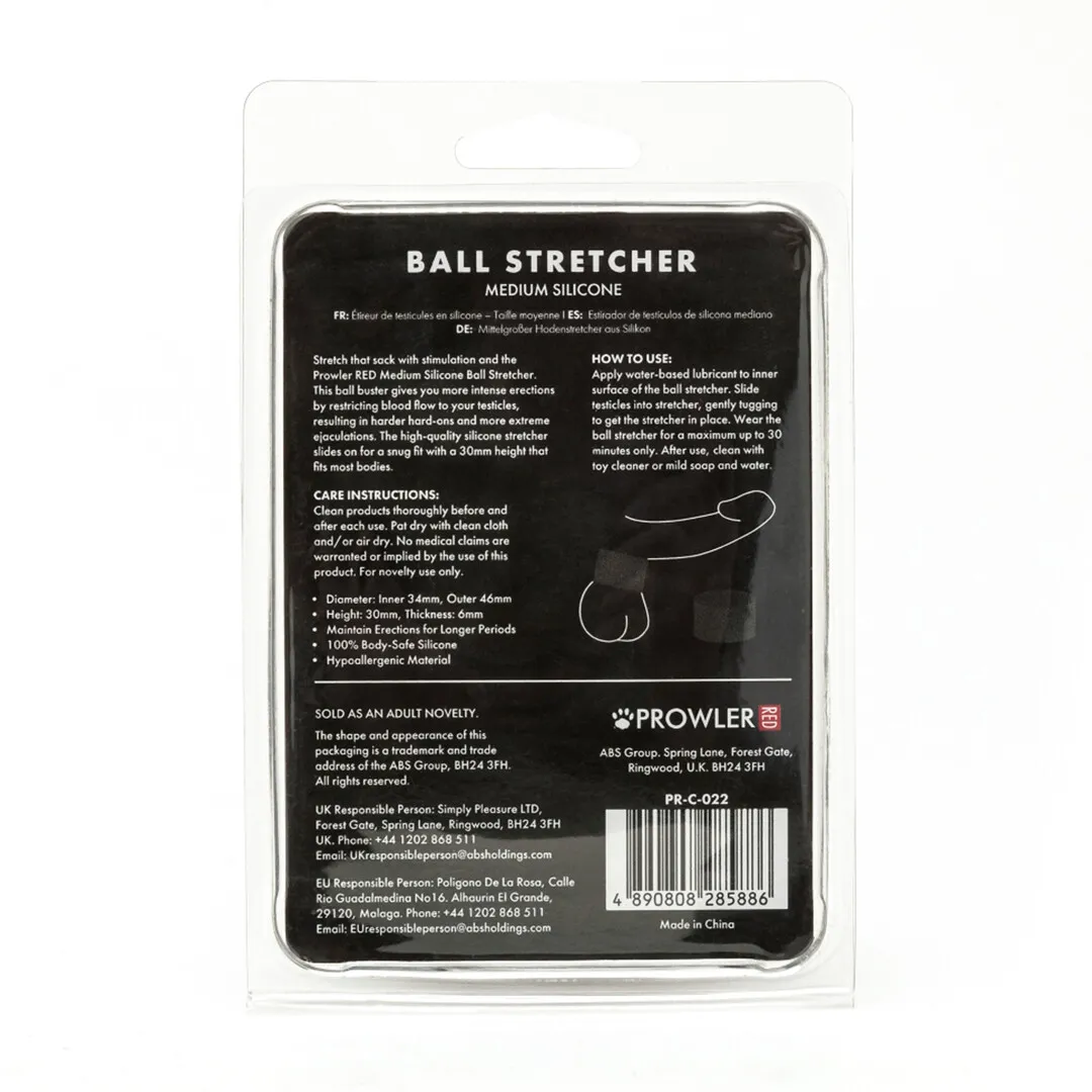 Silicone Ball Stretcher - Medium - Zwart