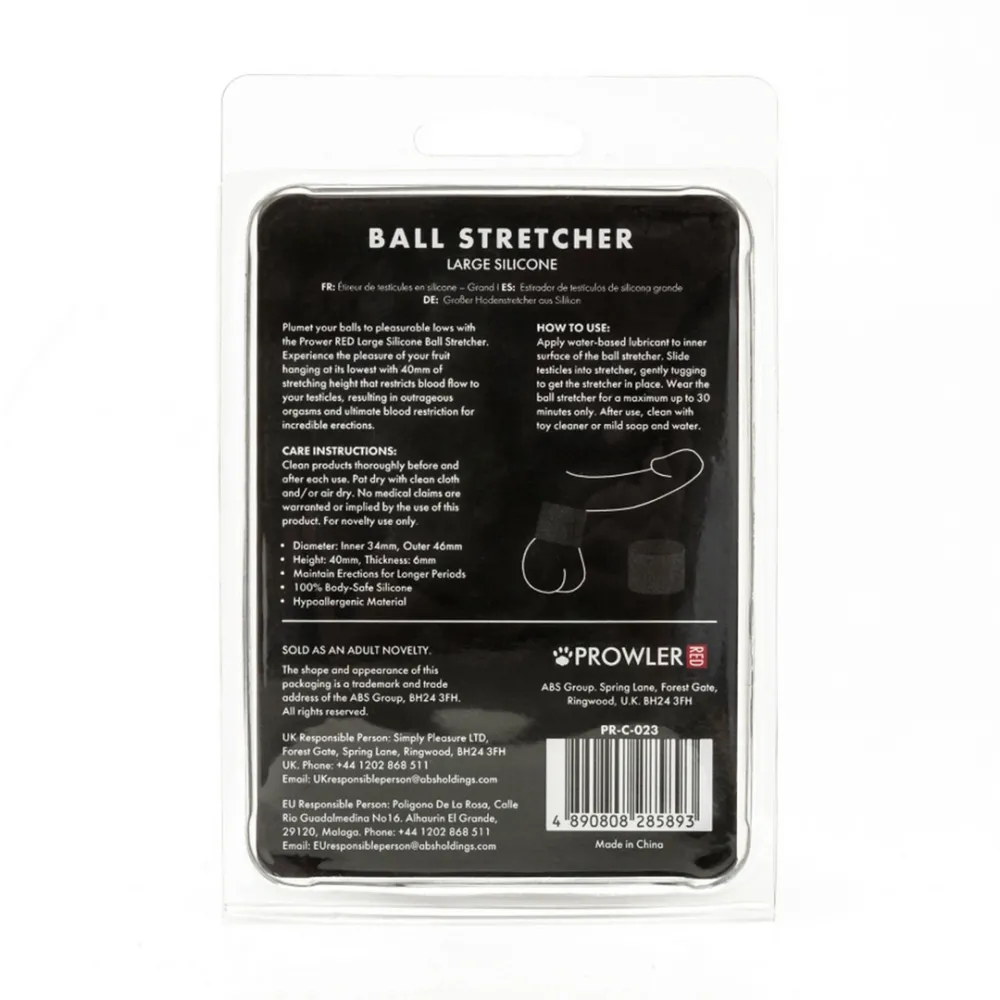 Siliconen Ball Stretcher - Groot - Zwart