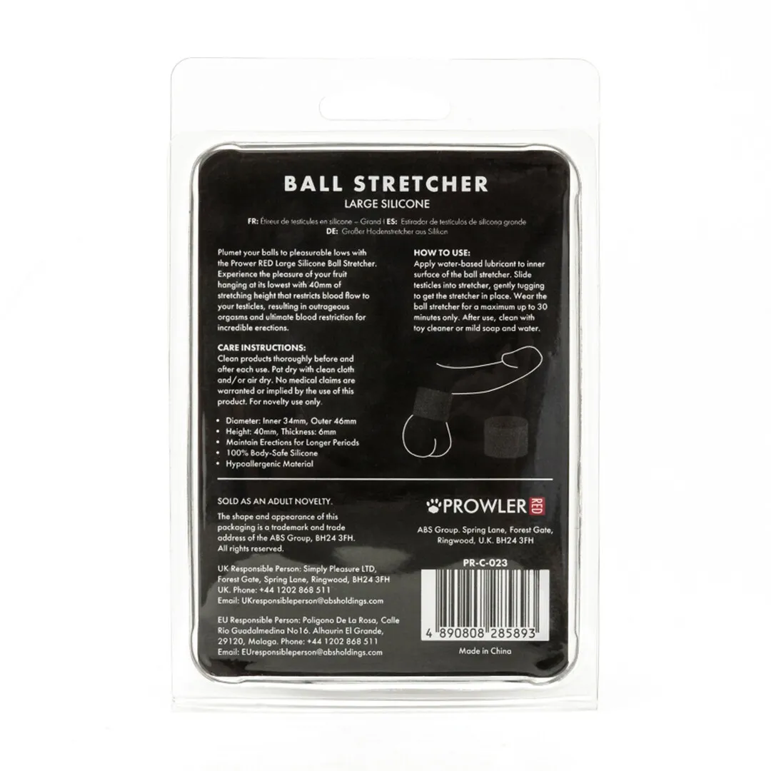 Siliconen Ball Stretcher - Groot - Zwart