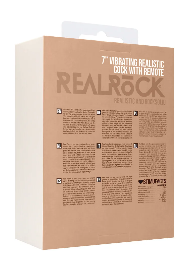 Vibrerende Realistische Cock met Scrotum - 7 / 18 cm