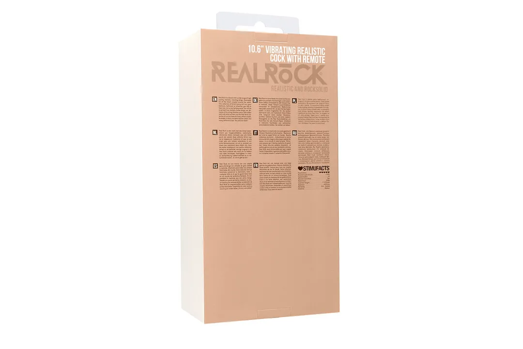 Vibrerende Realistische Cock met Scrotum - 10 / 25 cm