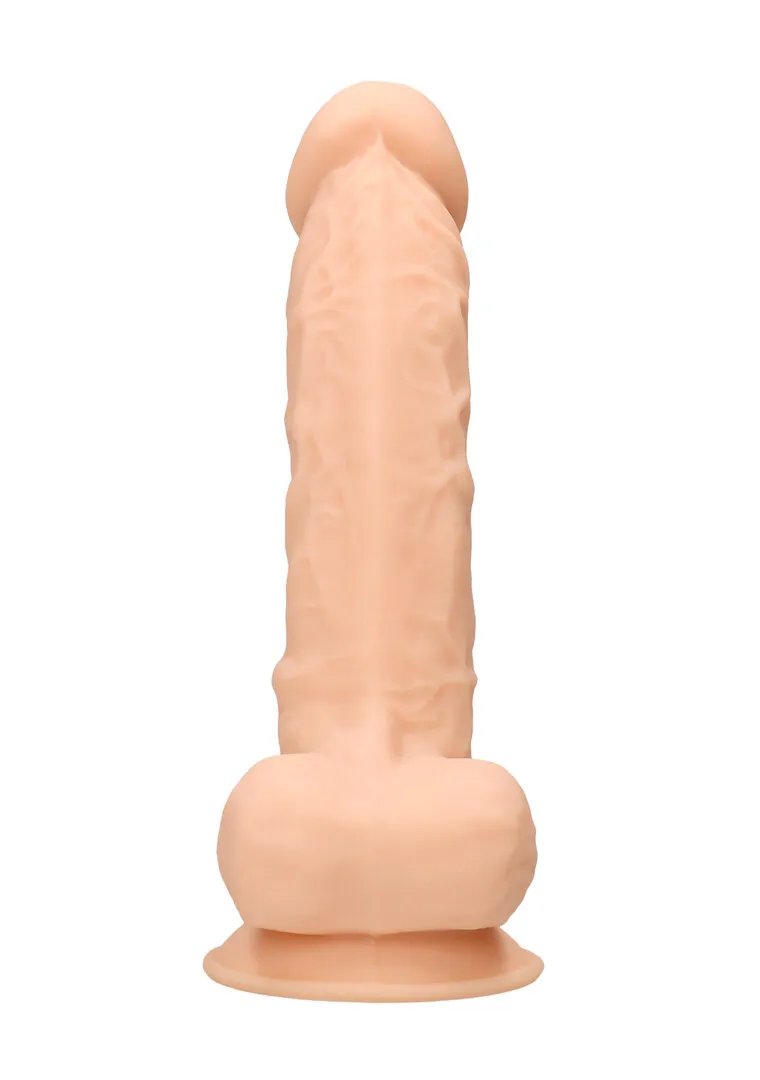 Siliconen Dildo met Ballen - 9 / 23 cm