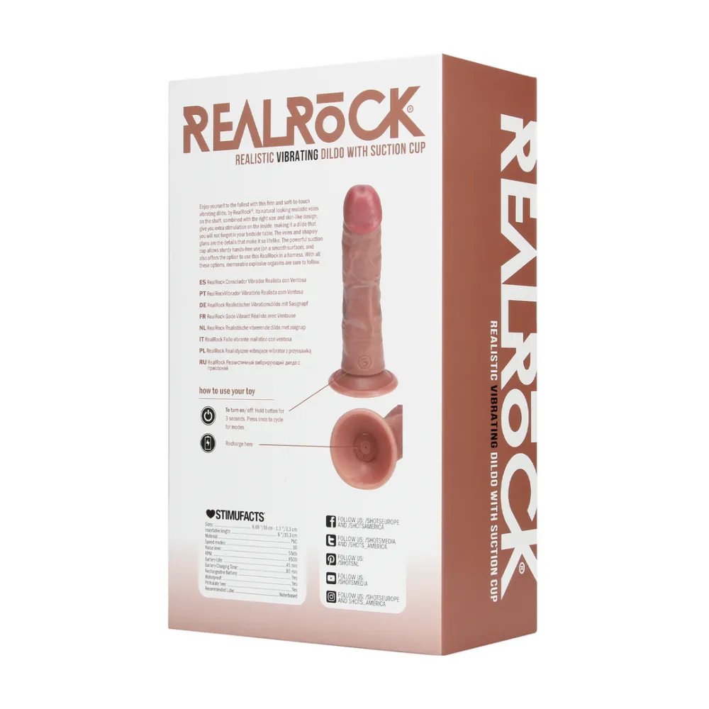 Vibrerende Reguliere Gebogen Cock - 6 / 15,5 cm - Tan