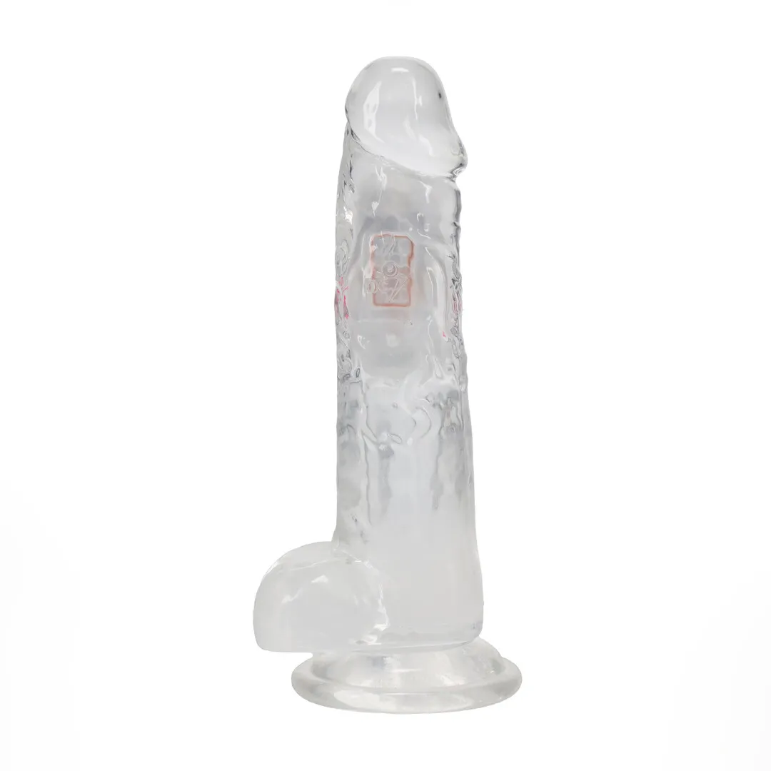 LED Vibrerende Rechte Penis met Ballen - 20 cm - Transparant
