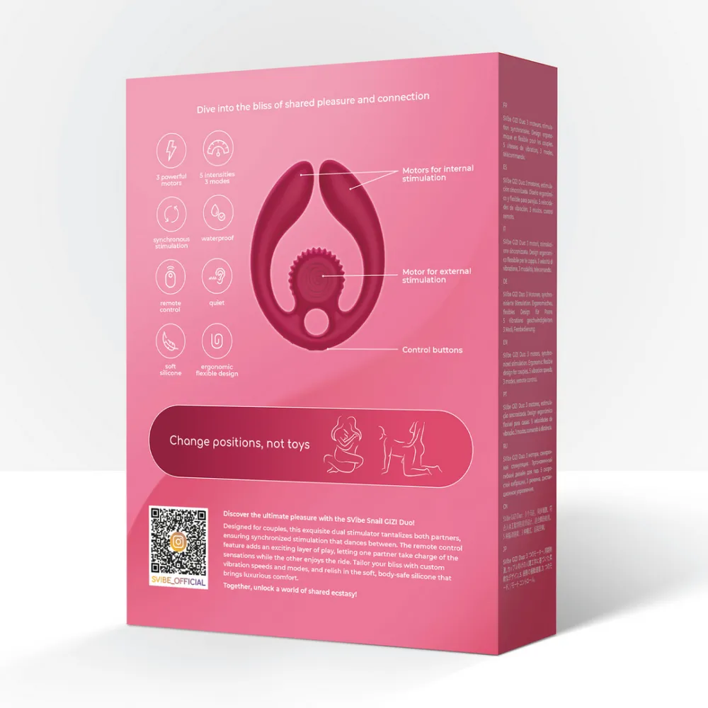 GIZI Duo - Dual Couples Stimulator - Bordeauxt