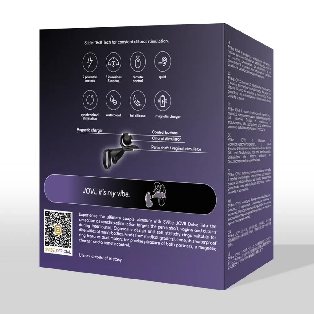JOVI - Dual Couples Ring Stimulator - Zwart