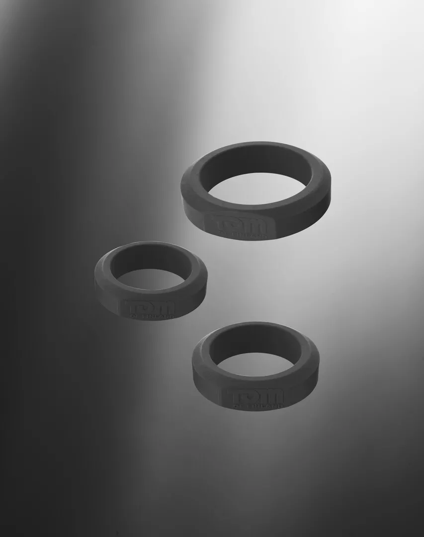 3-delige silicone cockring set