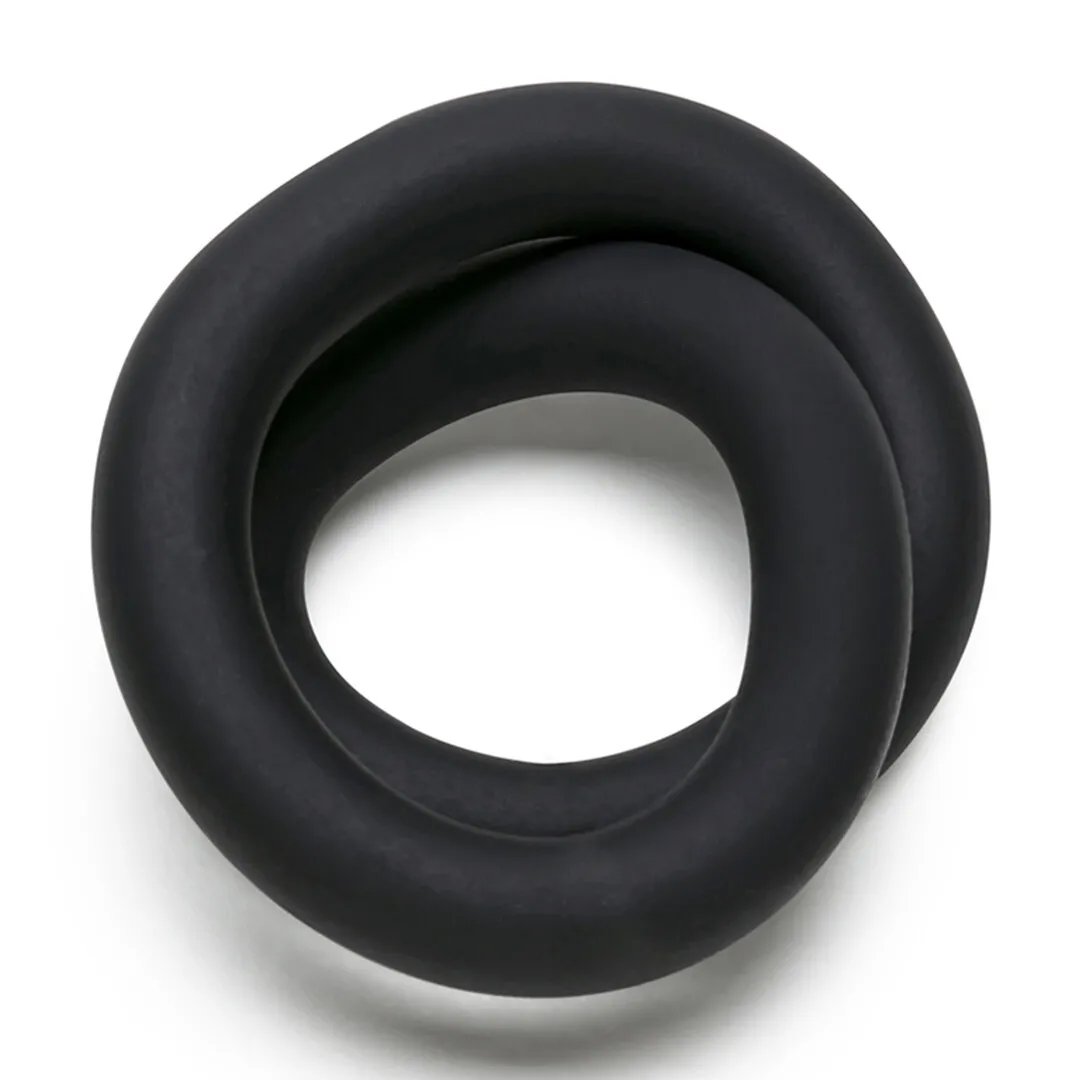 Siliconen Hefty Wrap Ring - Cockring - 9 / 22,9 cm - Zwart