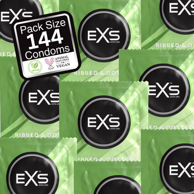 EXS 3 in 1 - Ribbed, Dotted en Flared - Condooms - 144 Stuks