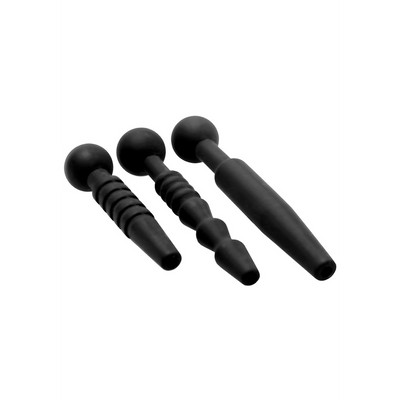 Donkere Stangen - 3 Delige Silicone Penis Plug Set