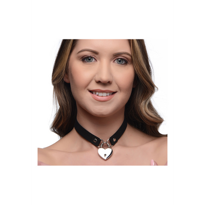 Lock-It - Choker met Hart Slot en Sleutel