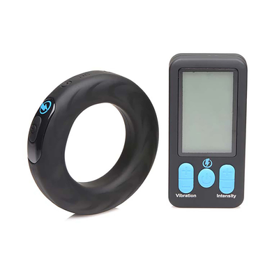 Vibrerende en E-Stim Siliconen Cockring + Afstandsbediening