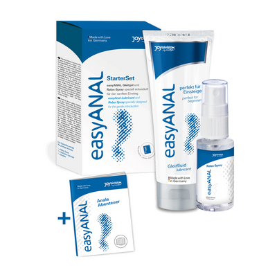 EasyANAL - Starter Set met Glijmiddel 80 ml + Relax-Spray 30 ml + Boek