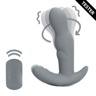 Draaiende Prostaatstimulator met Afstandsbediening - Gotham Grey - Tester