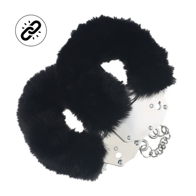 Zware Fluffy Handboeien - Zwart