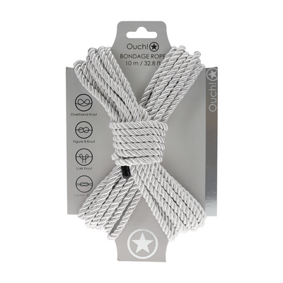 Polyester Bondage Touw - 10 m / 32,8 ft - Zilver