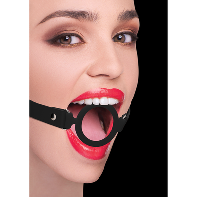 Siliconen Ring Gag met Leren Straps