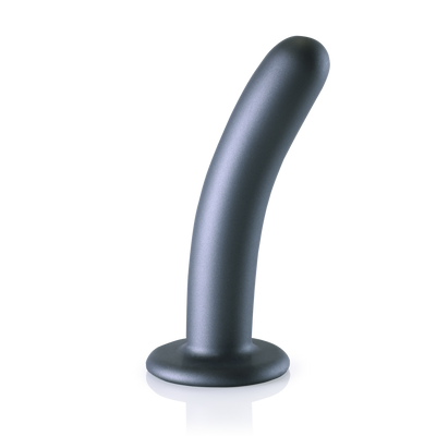 Zachte Silicone G-Spot Dildo - 6'' / 14,5 cm - Gunmetal