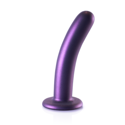 Zachte Silicone G-Spot Dildo - 6'' / 14,5 cm - Metallic Paars