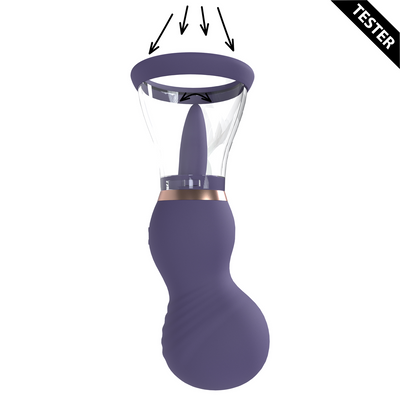 Sensueel - Oplaadbare Vulva- en Borstpomp - Paars - Tester