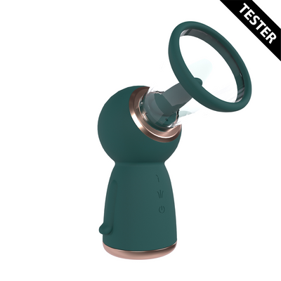 Exquisite - Oplaadbare Vulva- en Borstpomp - Bosgroen - Tester