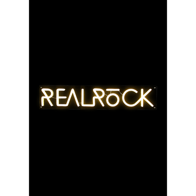 RealRock - Neon Box Sign - Warm White