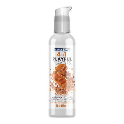 4 In 1 Smeermiddel met Zoute Caramel Verrukkingen Smaak - 4 fl oz / 118 ml