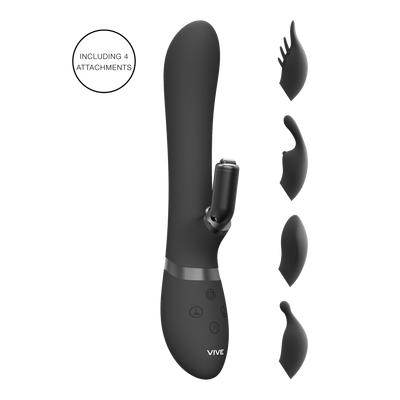 Chou - G-Spot Rabbit  Clitoral Stimulator - Zwart