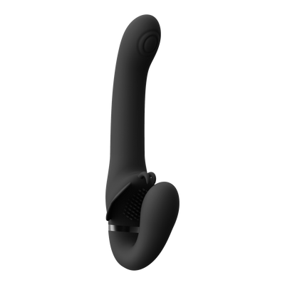 Satu - Pulse-Wave en Vibrerende Strapless Strapon - Zwart
